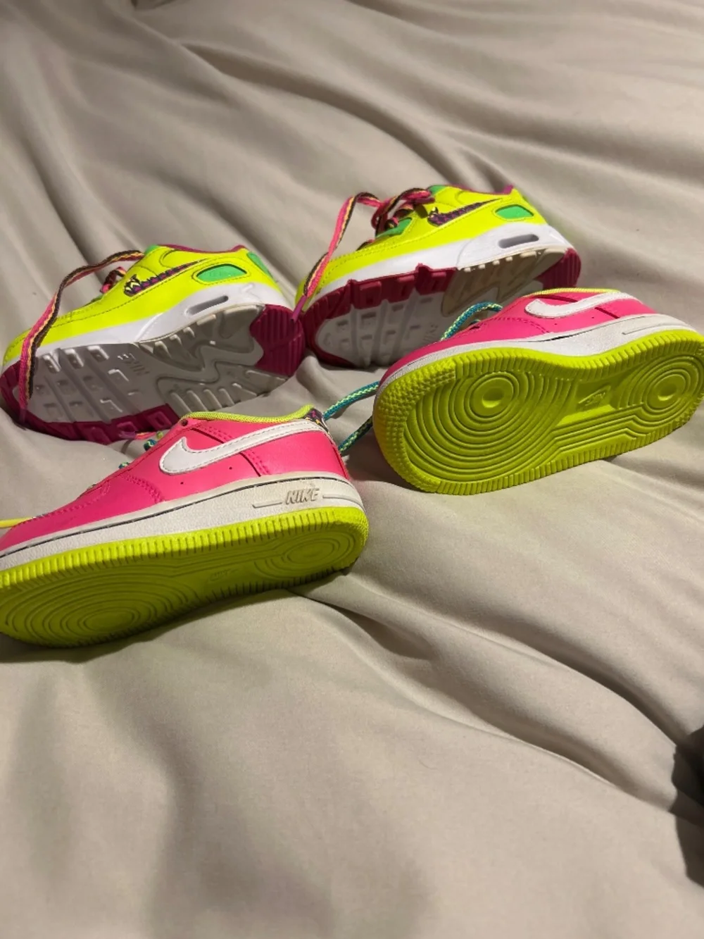 Two pairs of Nike toddler size 6c sneakers